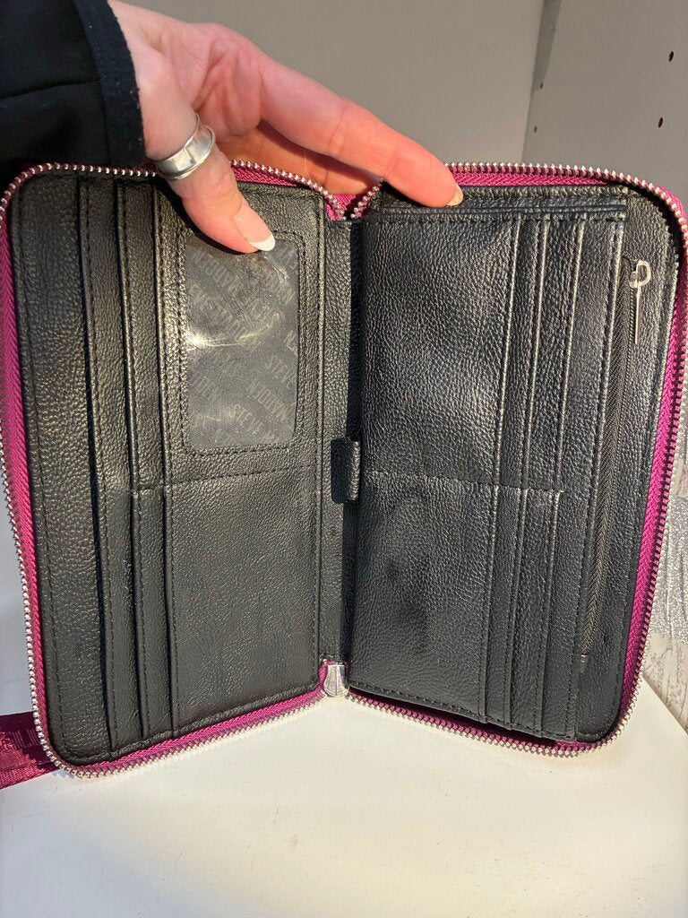 Steve Madden Purple/ Black Wallet Wristlet