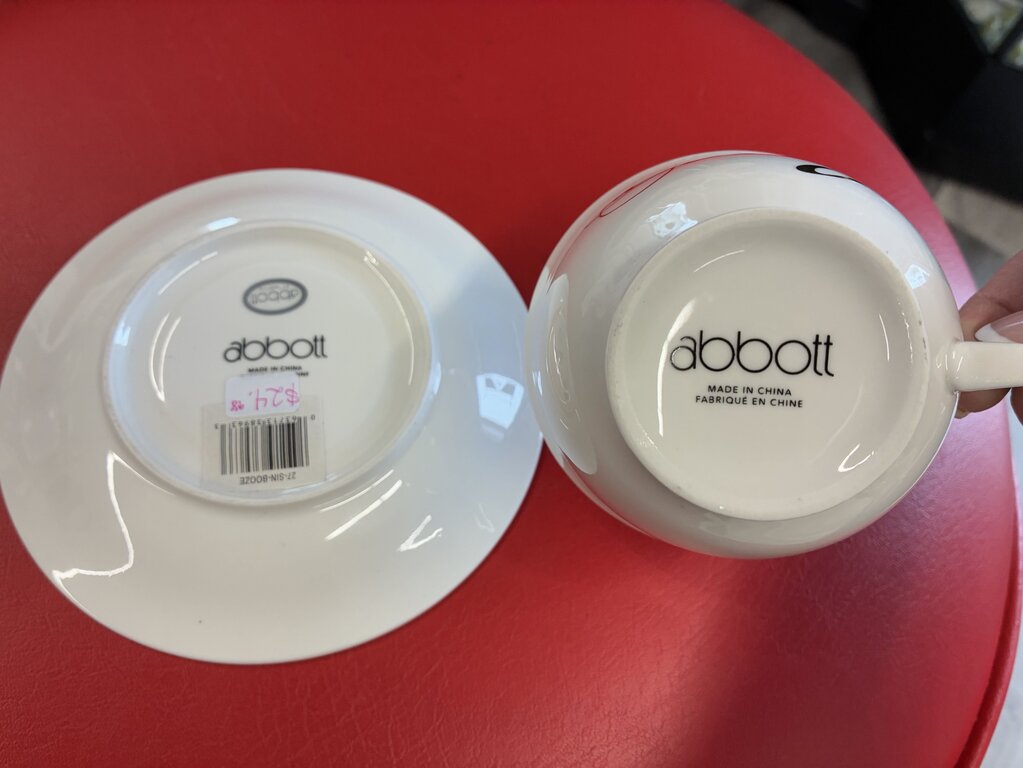 Abbott Booze Tea Cup & Plate