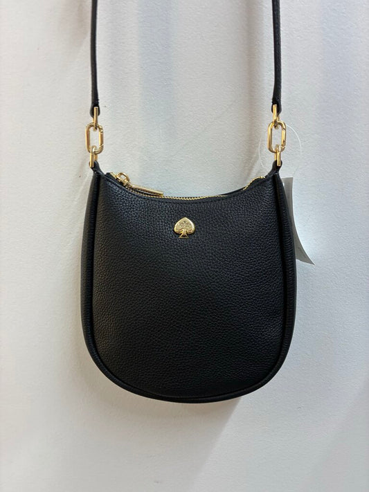 Kate Spade Small Swing Pack Cross body Black Pebbled Leather