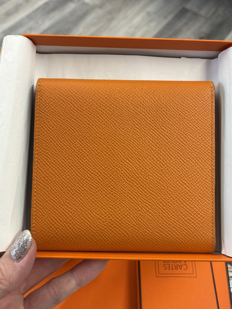 Hermes Clic 12 Wallet in Apricot
