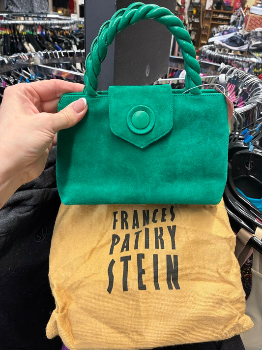 Frances Patiky Stein Green Suede Mini Bag