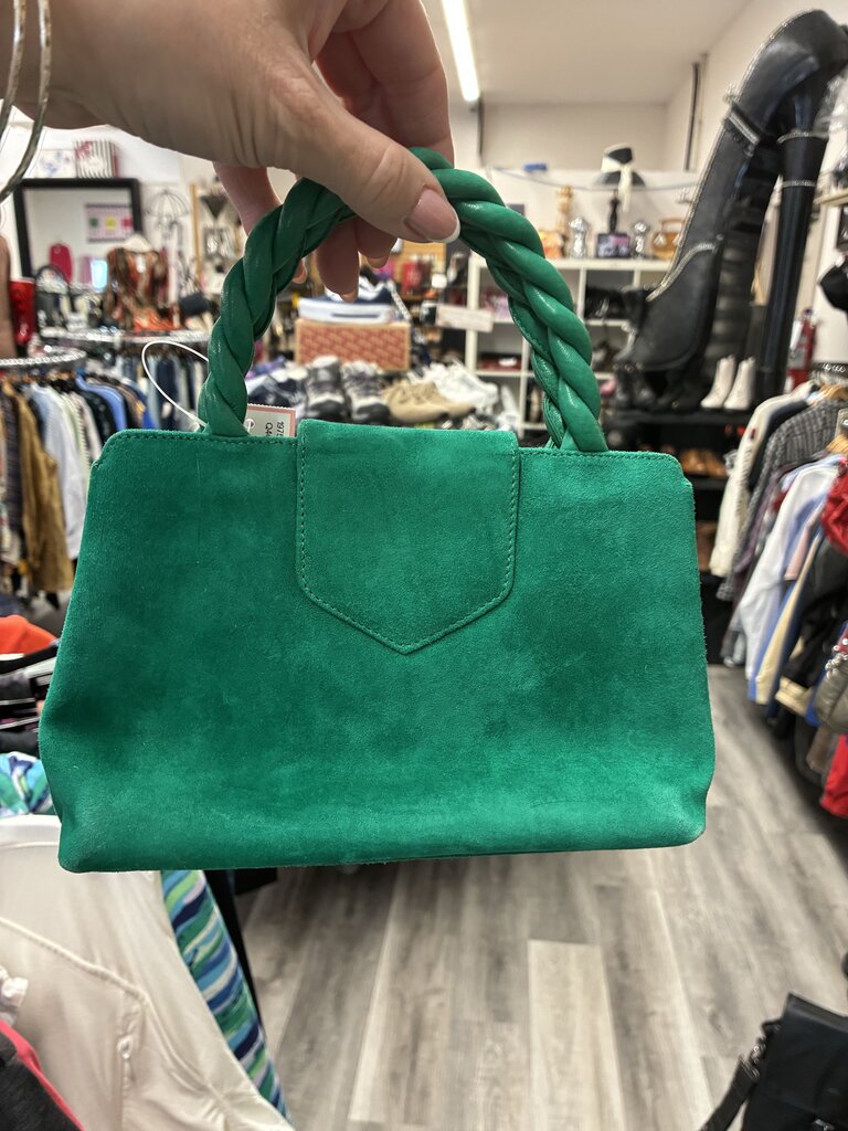 Frances Patiky Stein Green Suede Mini Bag