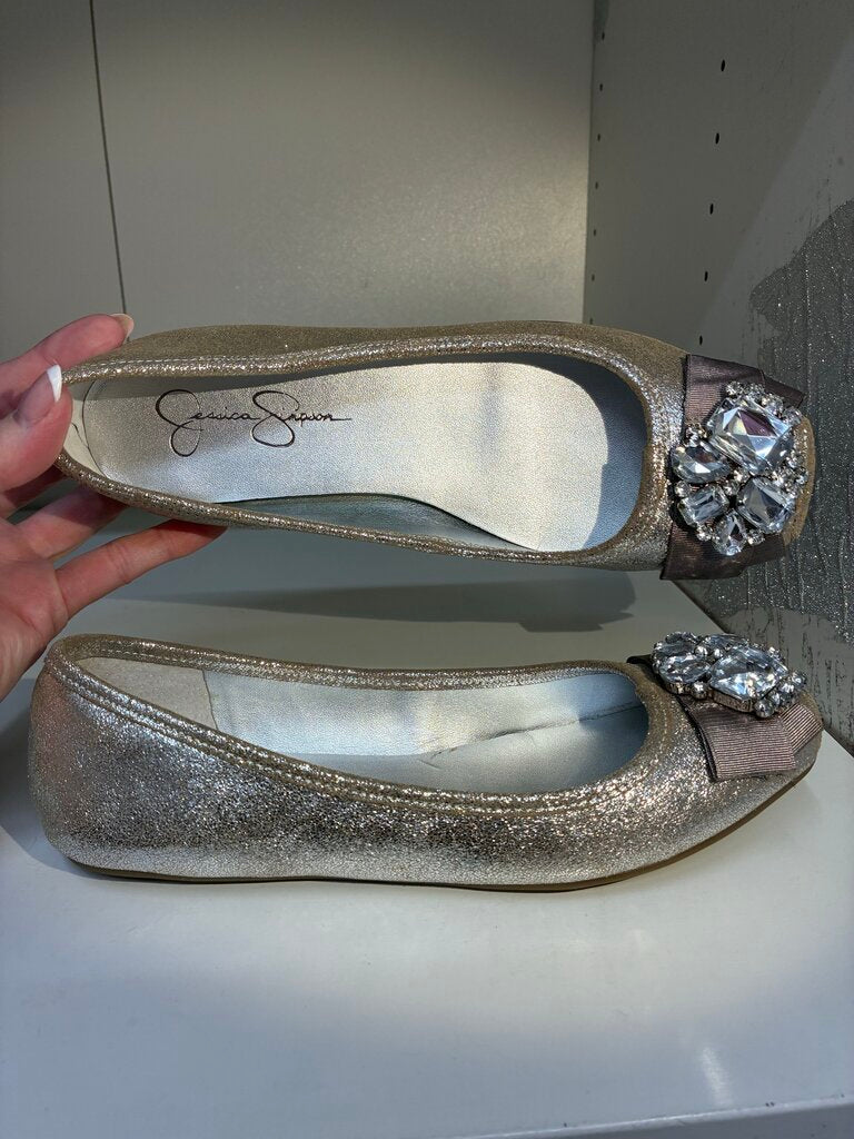 Jessica Simpson Sparkle Peeptoe Flats 7