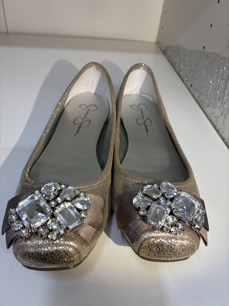 Jessica Simpson Sparkle Peeptoe Flats 7