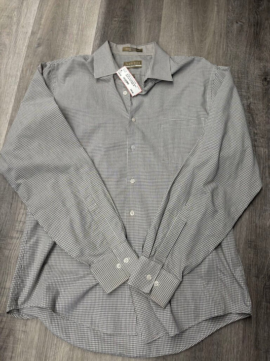 Van Heusen, Plaid Long Sleeve Fitted Cotton Blend
