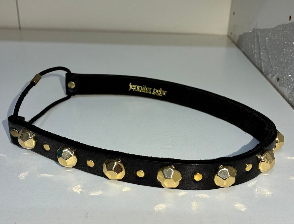 Jennifer Behr Leather Studded Headband