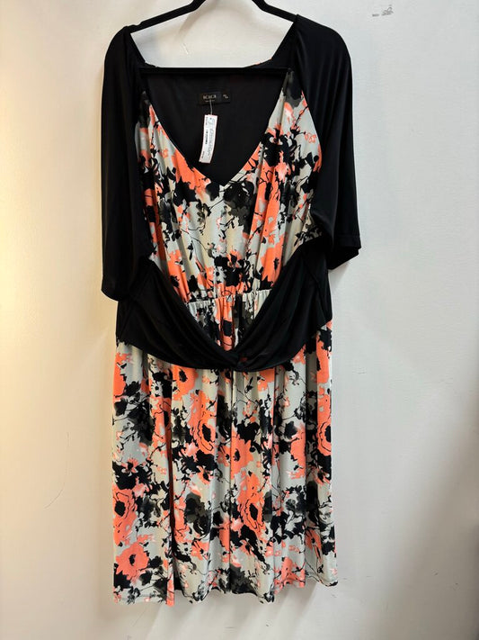Igigi, 3/4 Sleeves Floral Stretch Floral Dress, Size 22/24