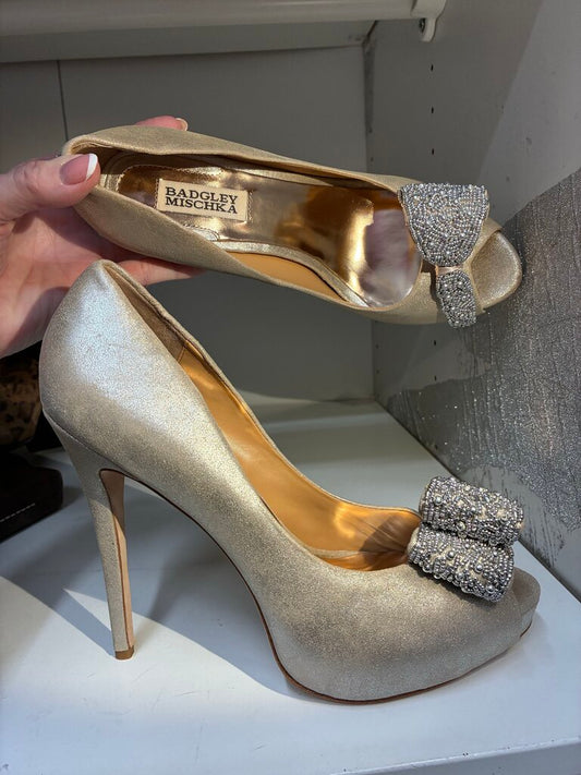 Badgley Mischka Platform Peeptoe Heels 9.5
