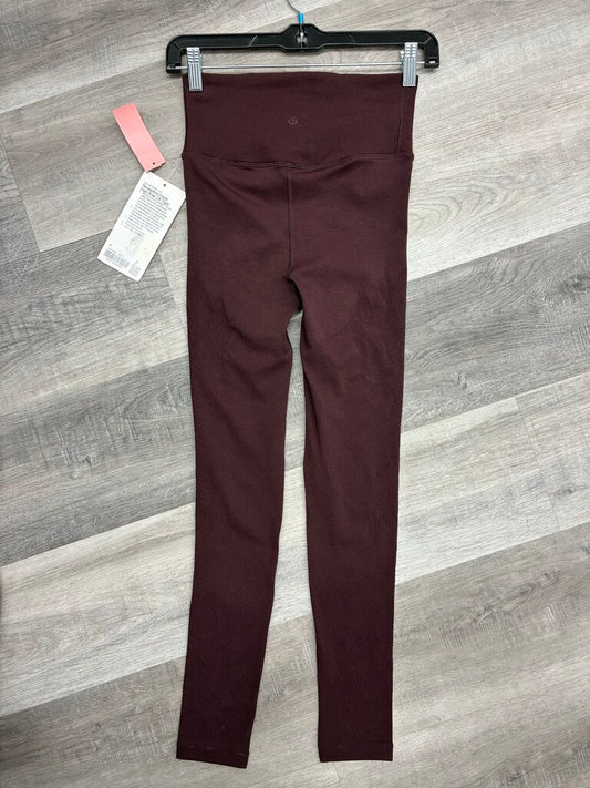Lululemon Reveal Knit Floral HR Tight in Goodnight Plum Size 8