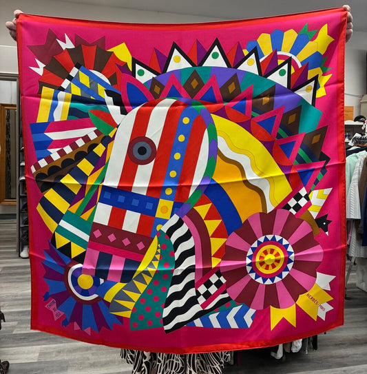 Hermes Chaval De Fete Scarf 90