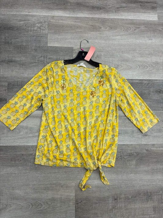 Sequins Brand Pineapple Shirt Size L