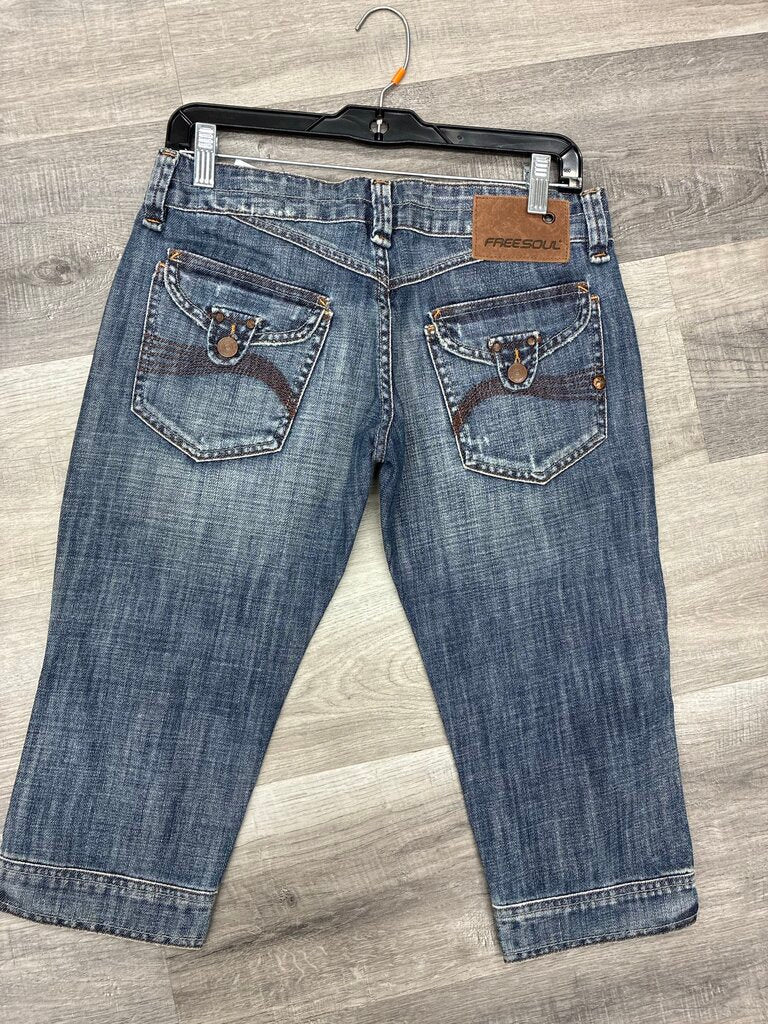 Free Soul Horsy Jean Capri Size 29
