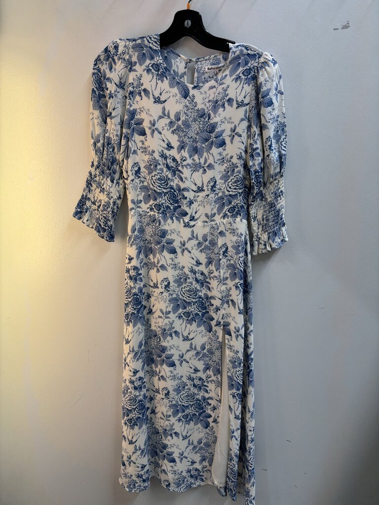 Reformation High Slit Lined Delicate Material, Size Small