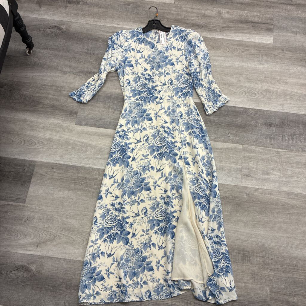 Reformation High Slit Lined Delicate Material, Size Small