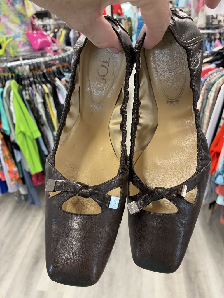 Tod's Leather Degas Ballet Loafers 7.5