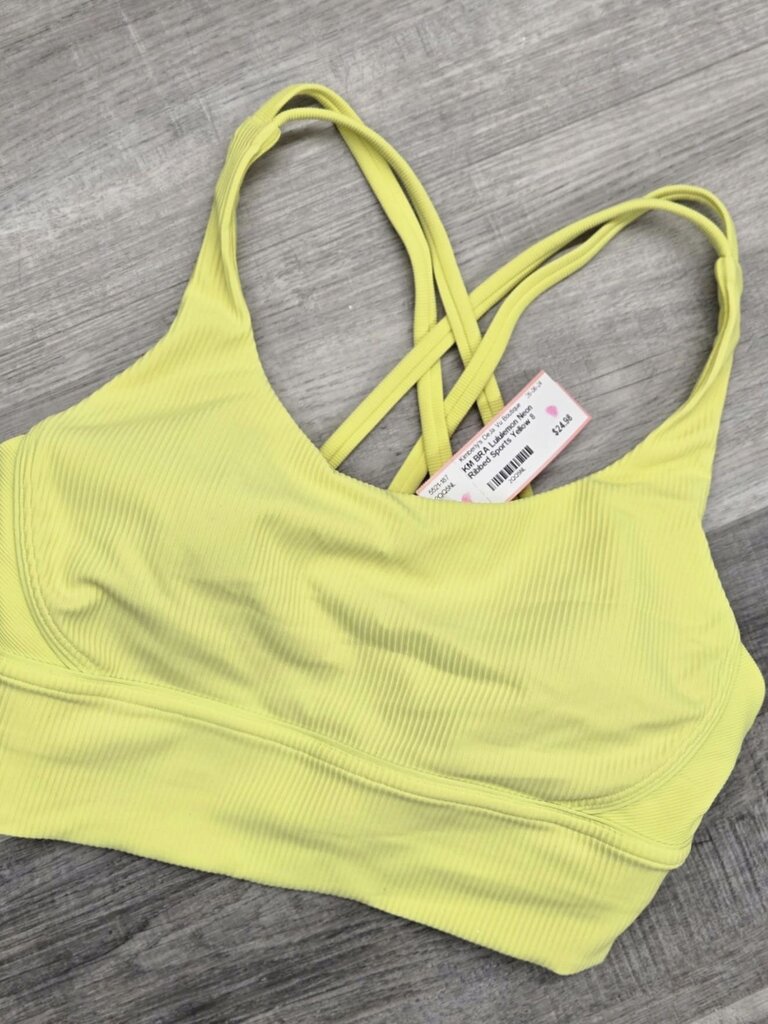 Lululemon Neon Ribbed Sports Bra 8