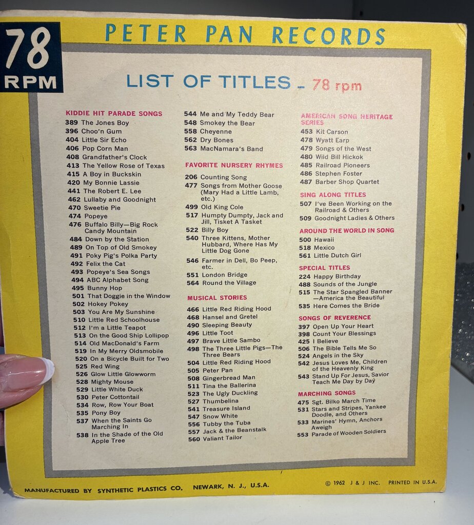 Peter Pan Records 1962 Babes in Toyland 45