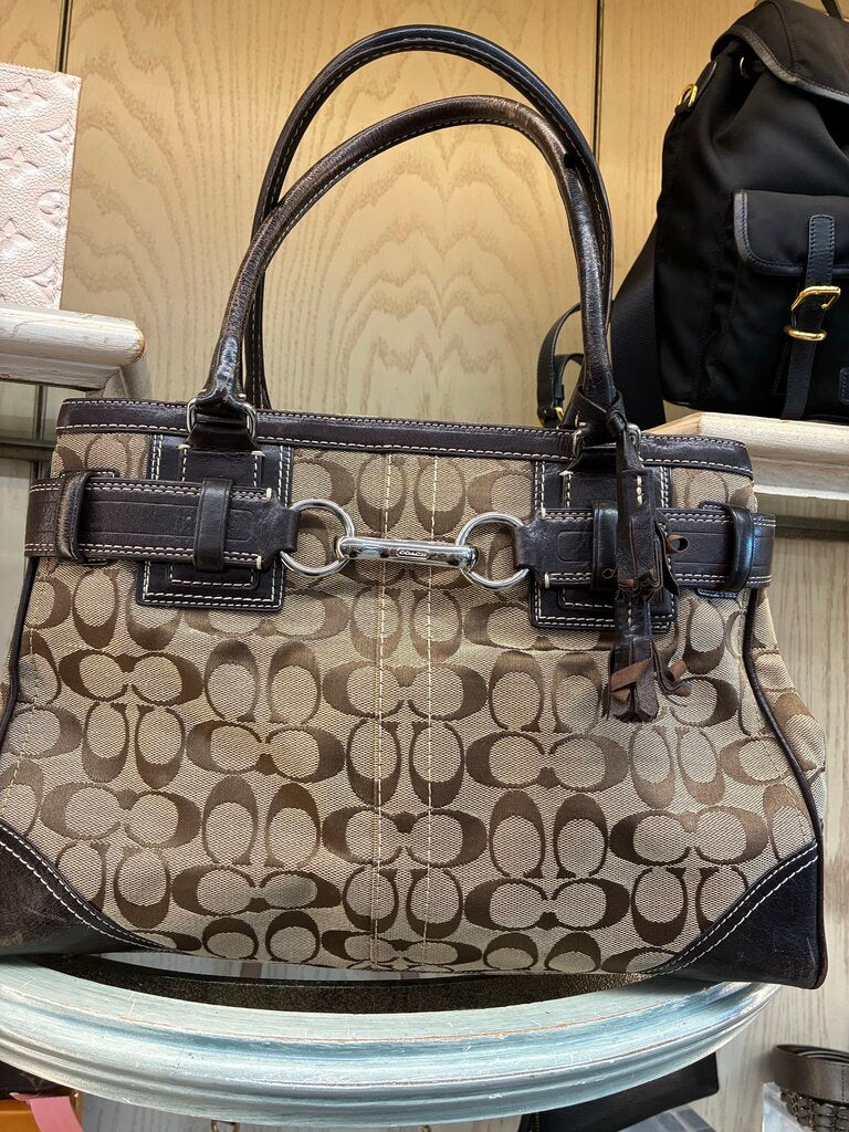 Coach Hamptons Signature Belted Tote