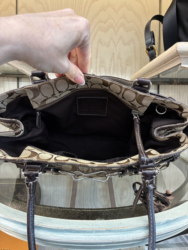 Coach Hamptons Signature Belted Tote