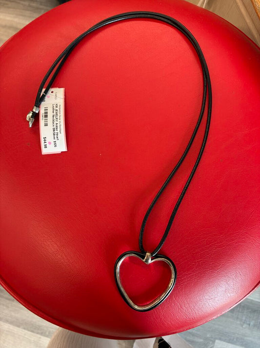 Adder Leather Heart Adjustable Necklace