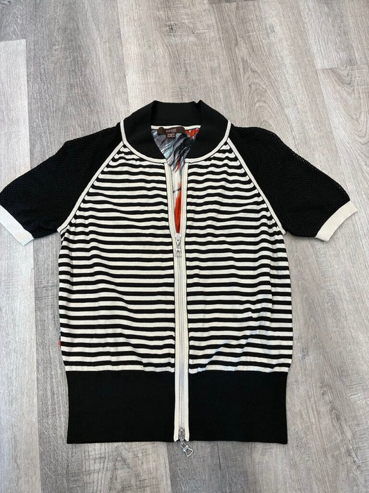 Laurel Zip Stripe Cardigan 38-S
