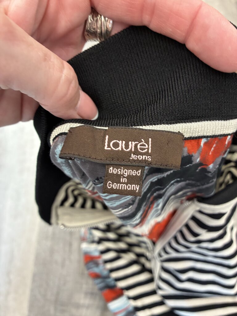 Laurel Zip Stripe Cardigan 38-S