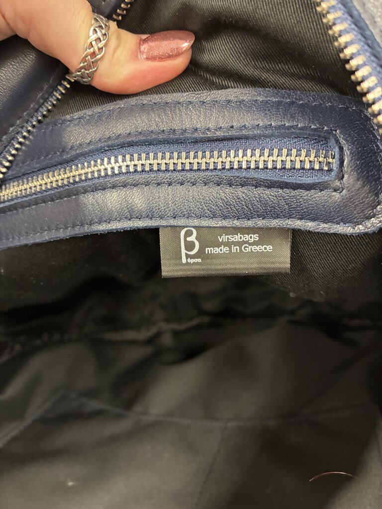 VirsaBags Leather Round Quilted Bag