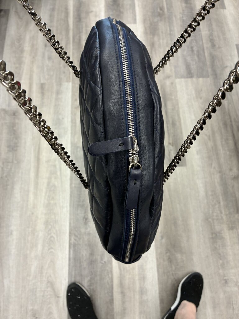 VirsaBags Leather Round Quilted Bag