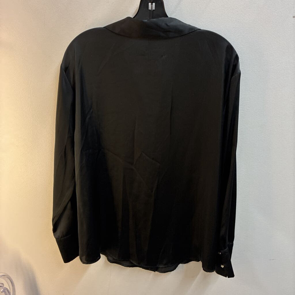 zara brand new silky blouse sheer with cute buttons size large