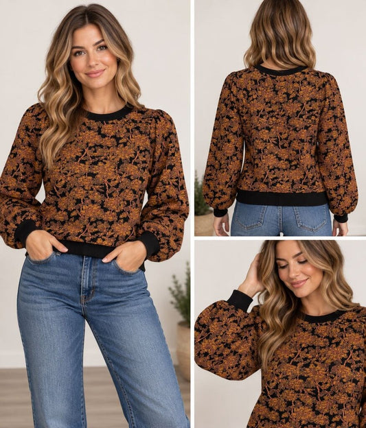 Saint Topez Floral Sweater Size Xs