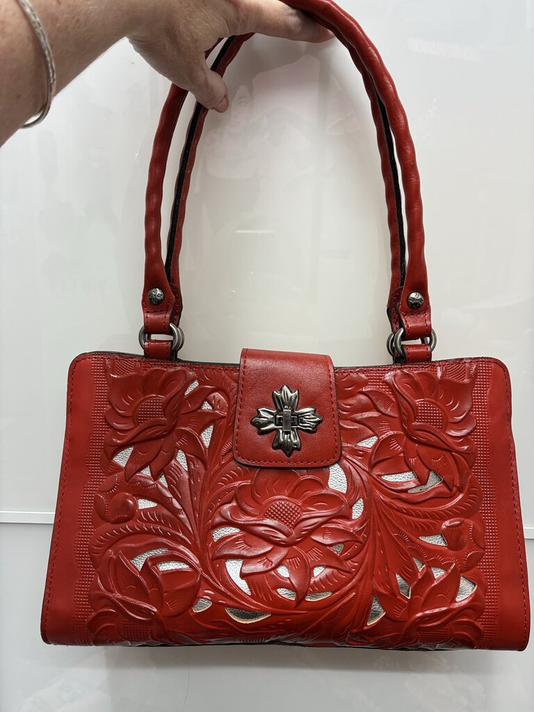 Patricia Nash Rosina Cutout Leather 2 Handle
