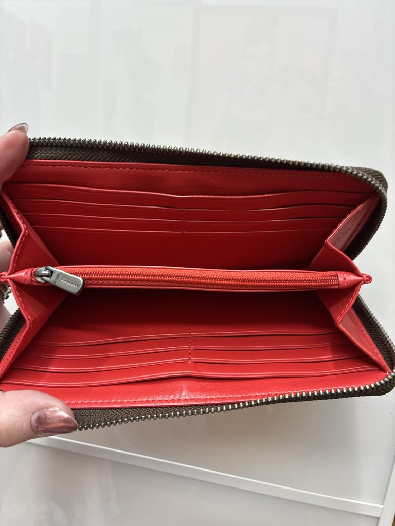 Coach Monogram Rose Floral Wallet