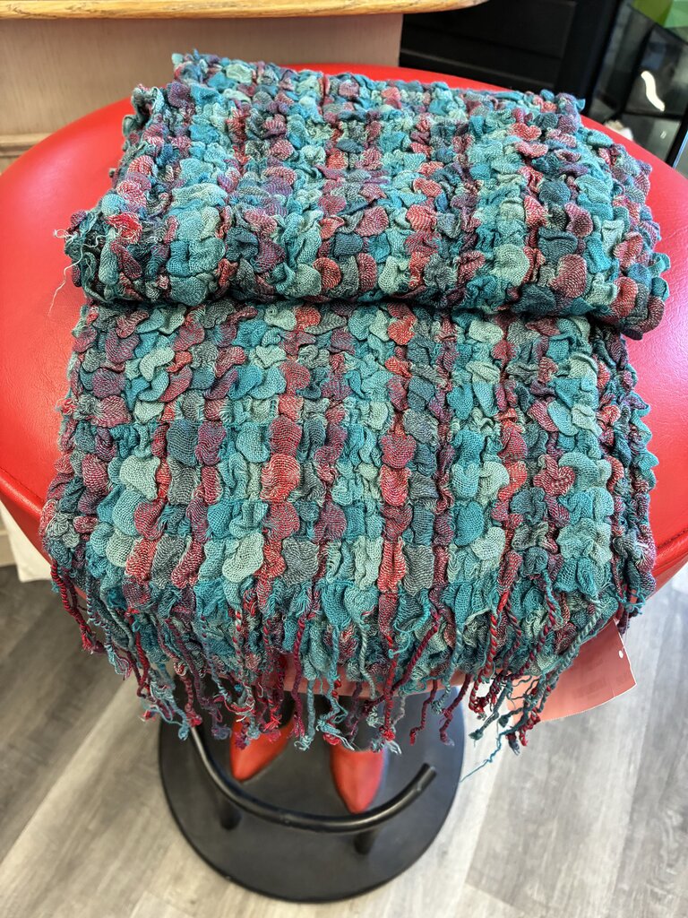 Bouncy Scarf Aqua Red