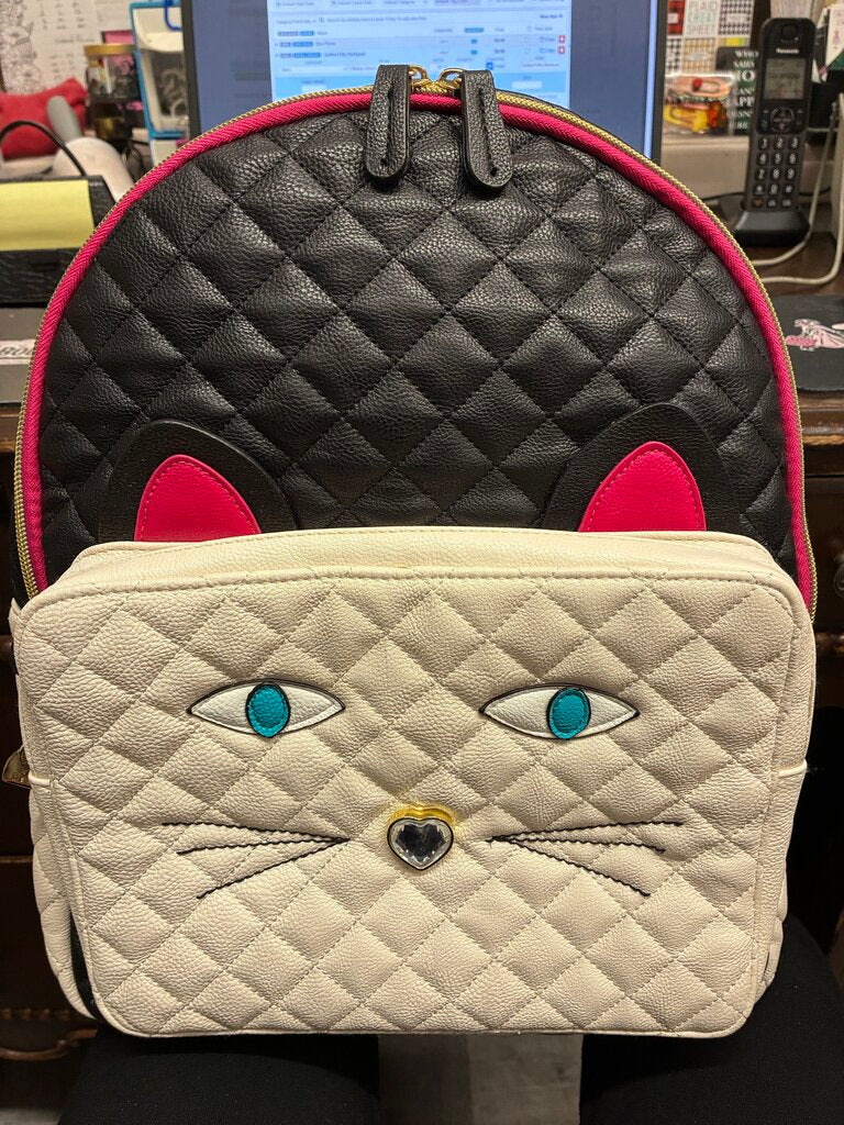 Betsey Johnson Quilted Kitty Backpack