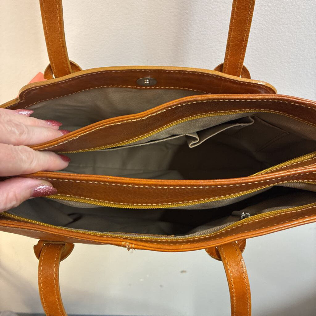 Made in Italy Leather 2 Handle Tote