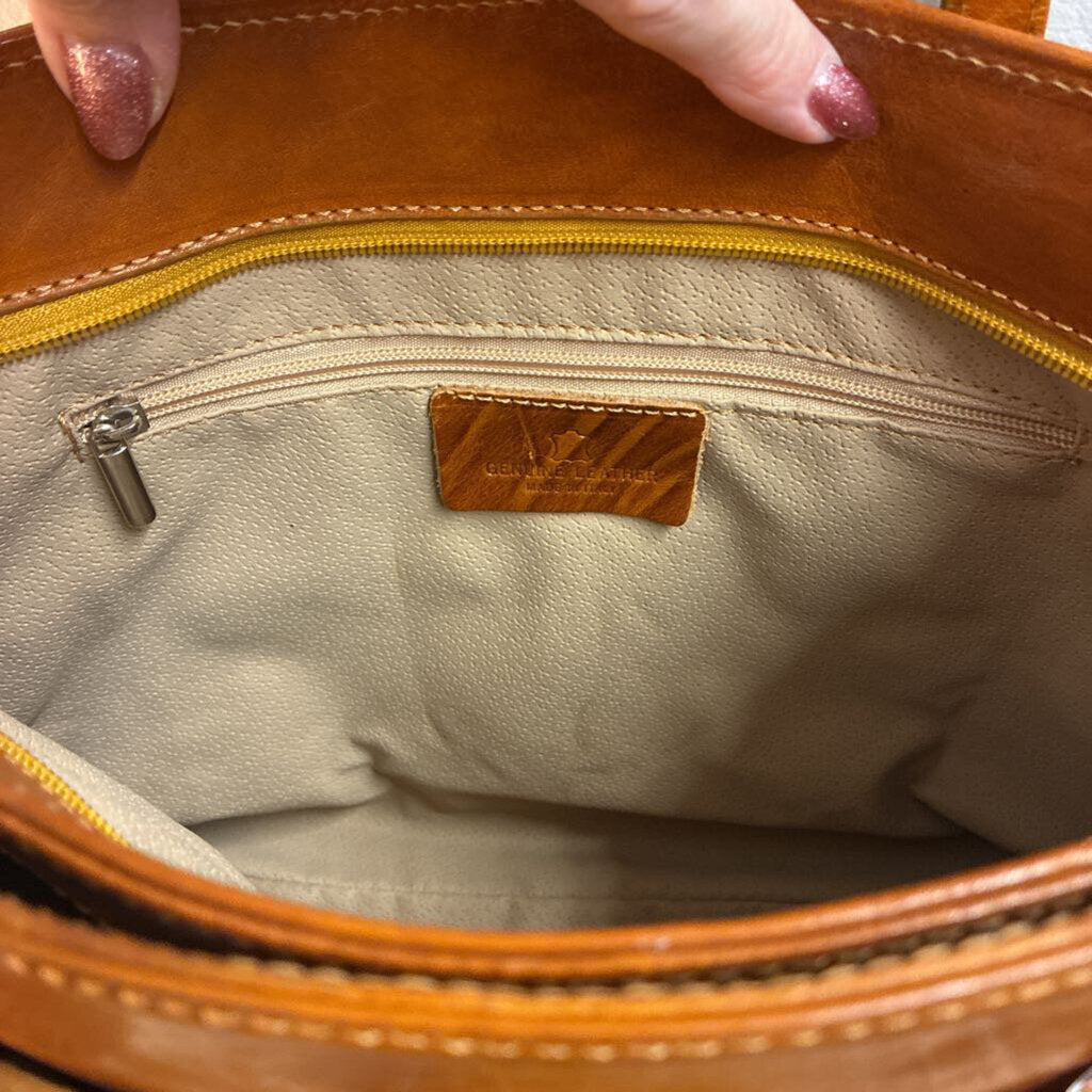 Made in Italy Leather 2 Handle Tote