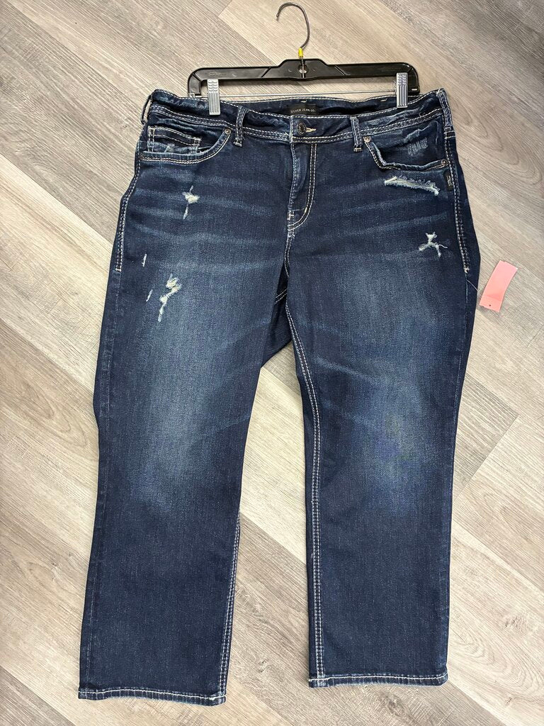 Silver Suki Jean Capri w16 L22.5
