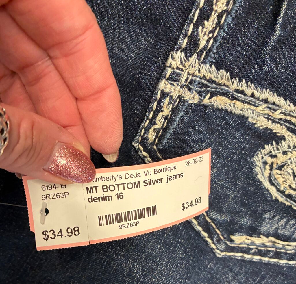 Silver Suki Jean Capri w16 L22.5