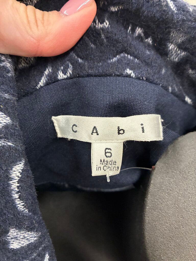 Cabi One Button Jacquard Paisley Print Blazer 6