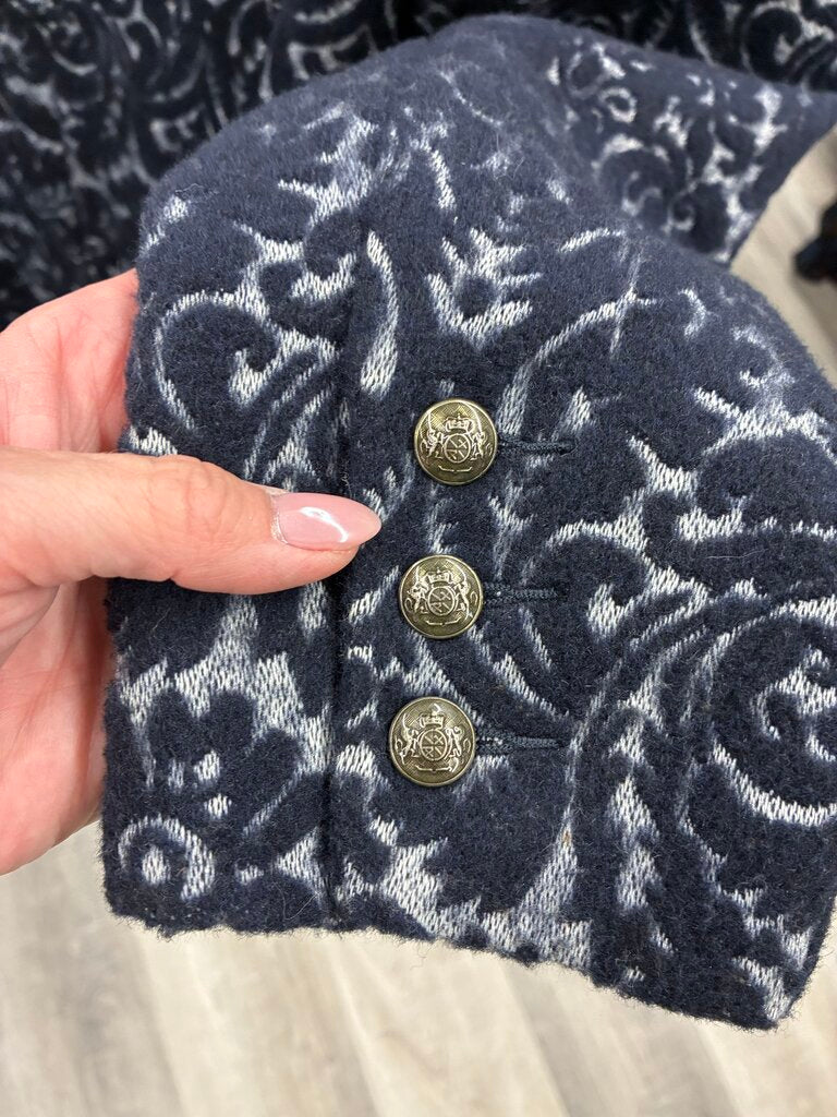 Cabi One Button Jacquard Paisley Print Blazer 6