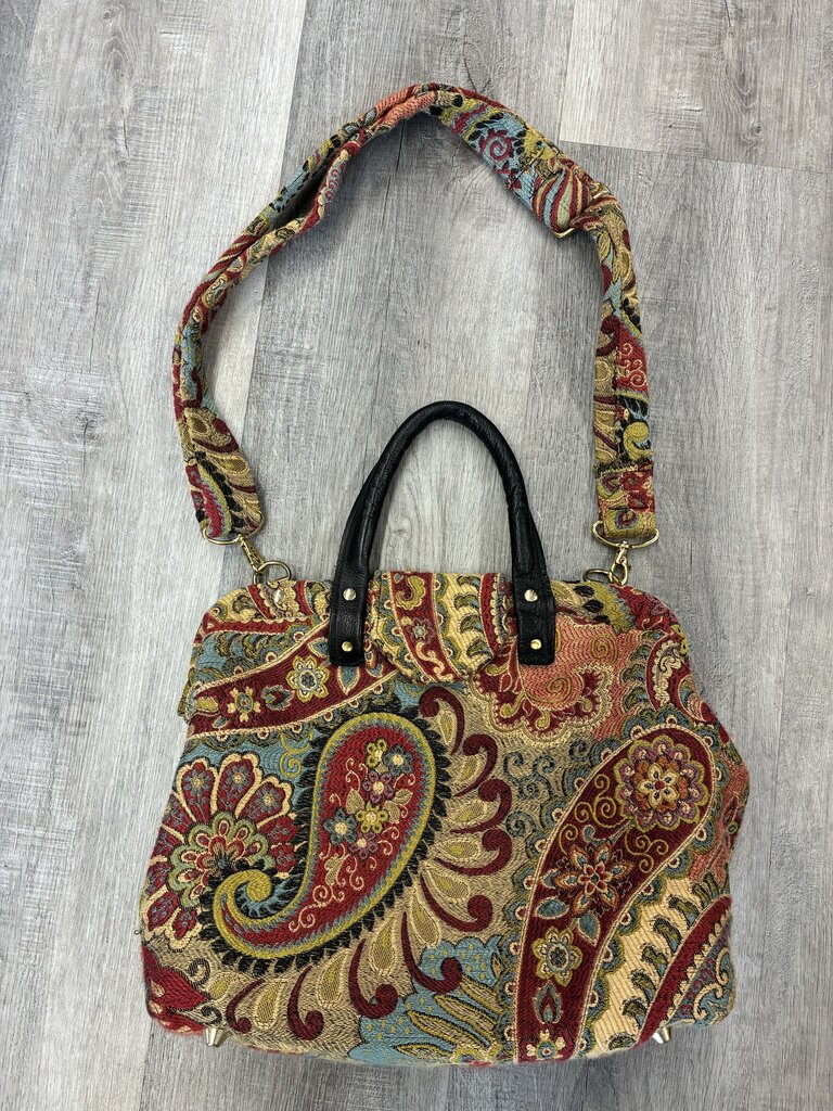 Carpet Bag Creations Leather & Tapestry Bag