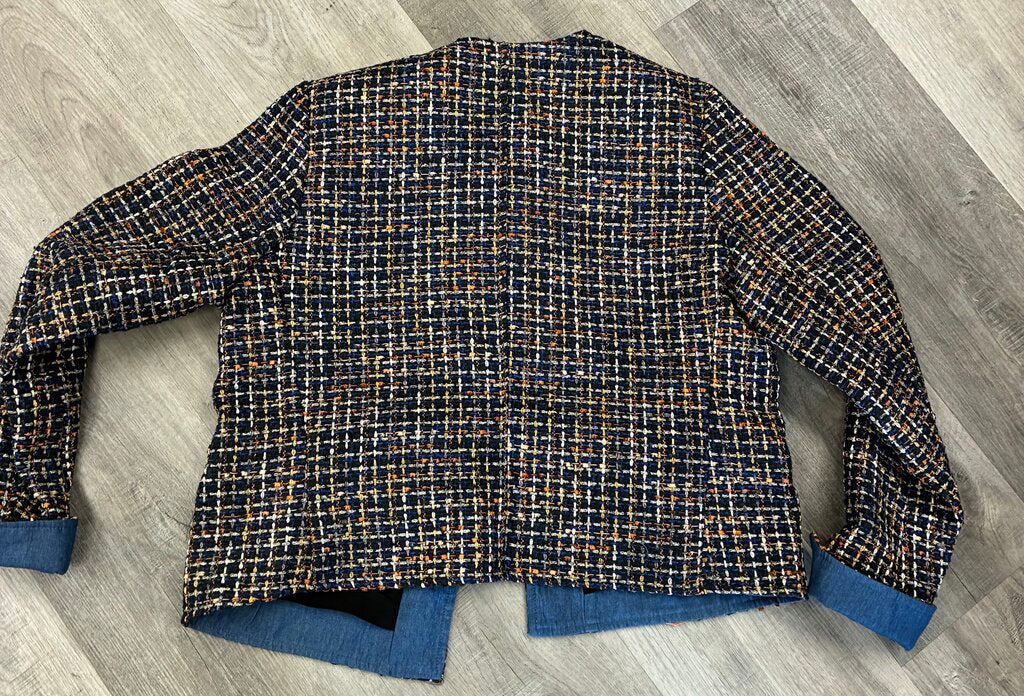 French Dressing Jeans FDJ Collarless Jacket Size S