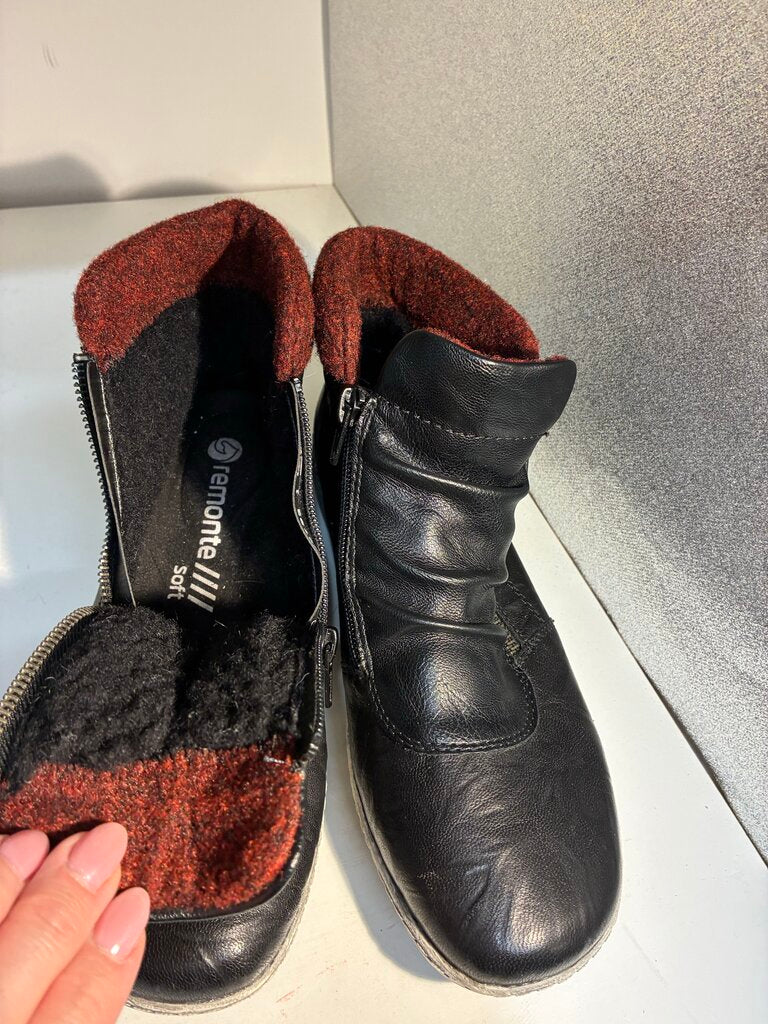 Remonte Leather Double Zip Boots 39