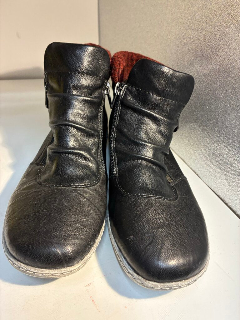 Remonte Leather Double Zip Boots 39