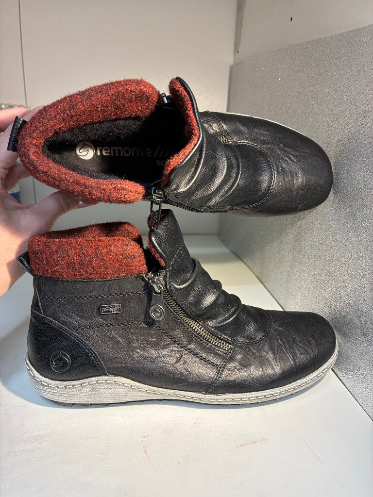Remonte Leather Double Zip Boots 39
