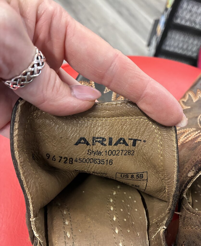 Ariat Short Leather Cowgirl Boots Size 8.5