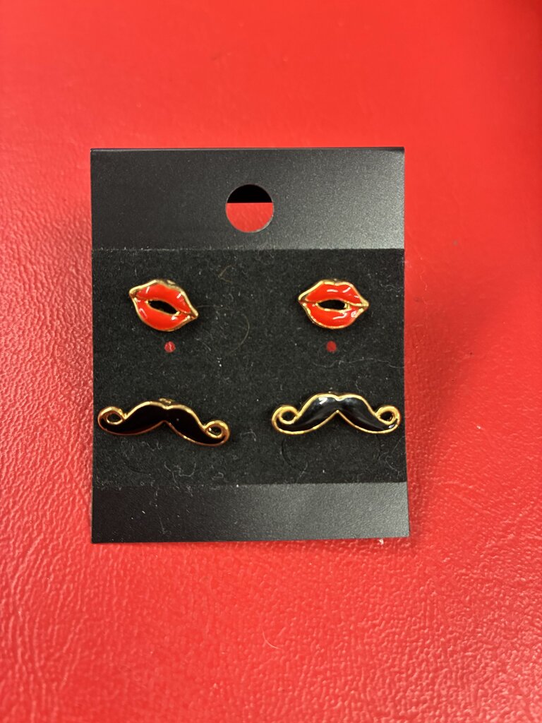 By Chance Red Lips & Black Moustaches