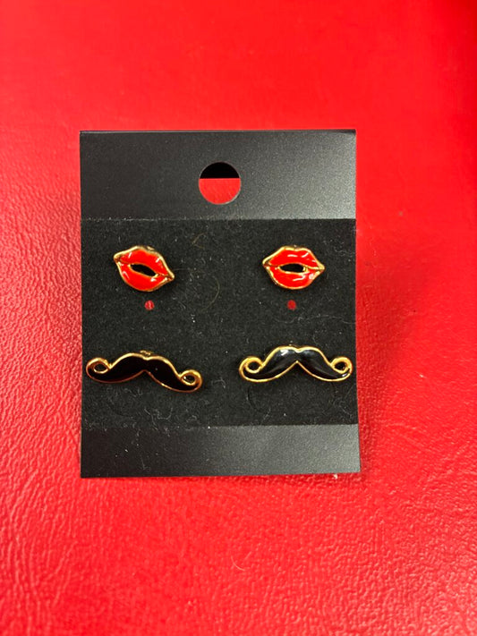 By Chance Red Lips & Black Moustaches