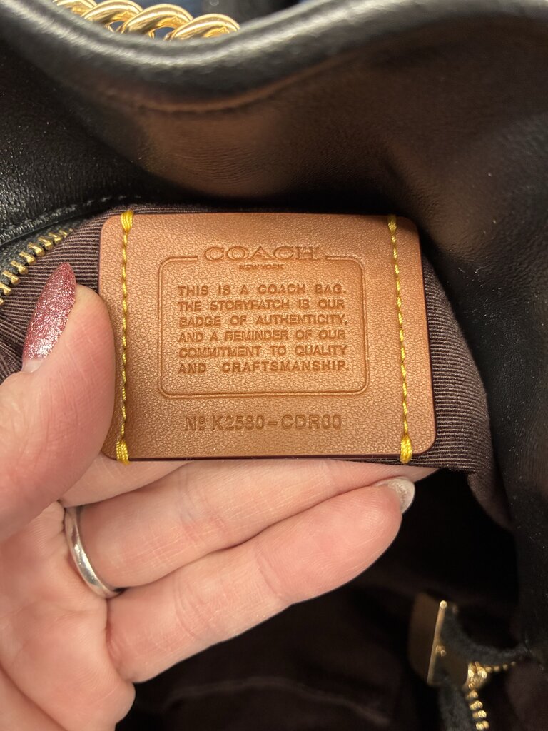 Coach Leather Quilted Evelyn Shoulder Bag