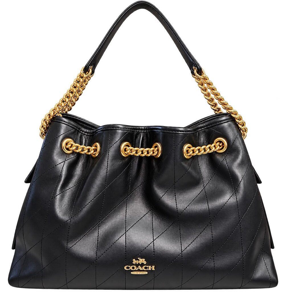 Coach Leather Quilted Evelyn Shoulder Bag